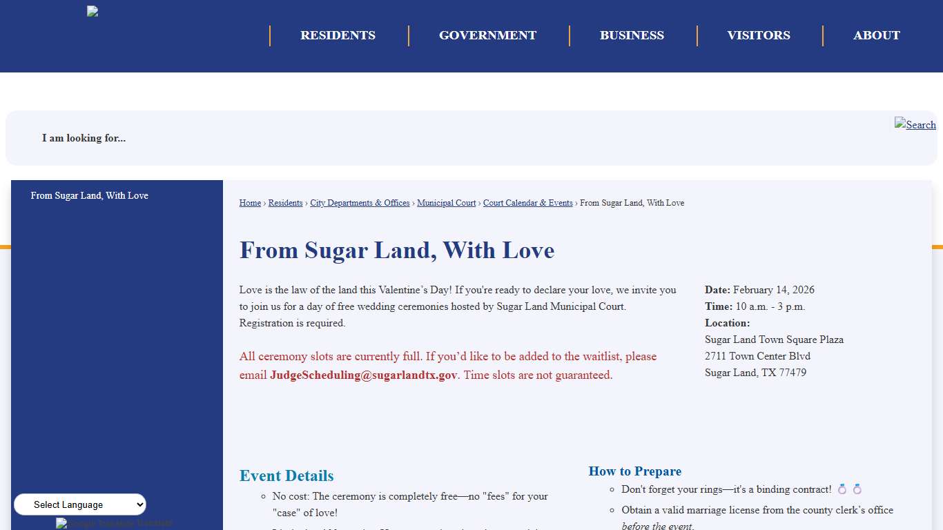 From Sugar Land, With Love | Sugar Land, TX - Official Website